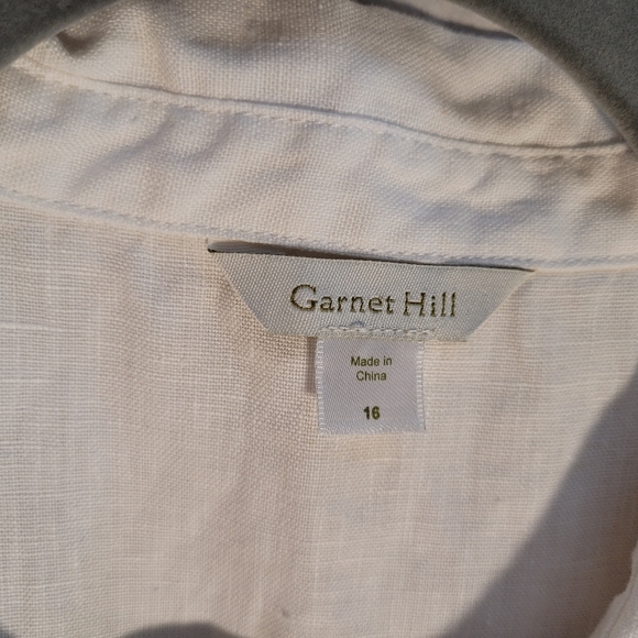 Garnet Hill Linen Shirtdress - Picture 2 of 9